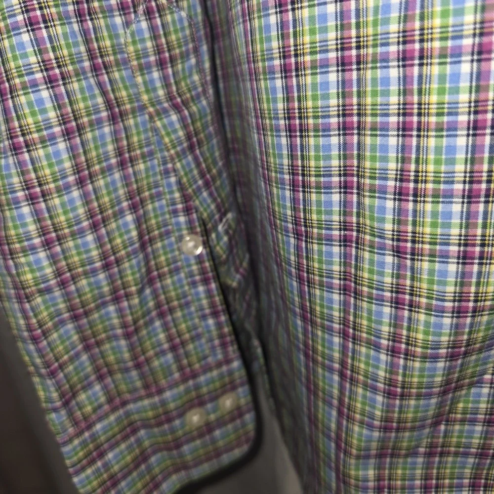 Polo Ralph Lauren Regent Custom Button Up Dress‎ Shirt Mens 17.5 XL Plaid